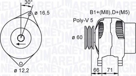 Magneti Marelli 063730035010 - Laturi inparts.fi