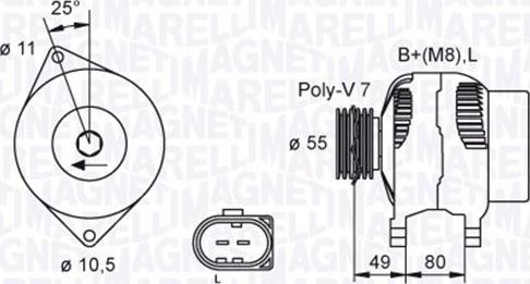 Magneti Marelli 063730036010 - Laturi inparts.fi