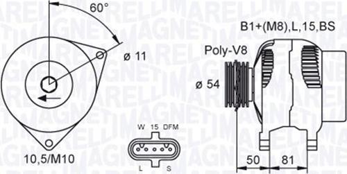 Magneti Marelli 063730037010 - Laturi inparts.fi