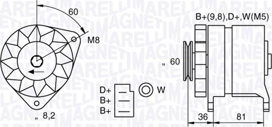 Magneti Marelli 063731227010 - Laturi inparts.fi