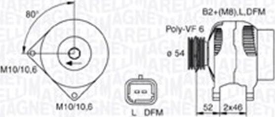 Magneti Marelli 063730027010 - Laturi inparts.fi