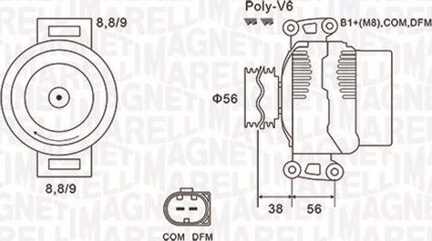 Magneti Marelli 063731996010 - Laturi inparts.fi