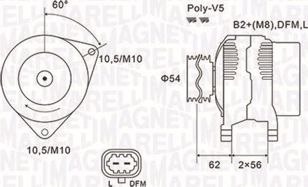 Magneti Marelli 063731940010 - Laturi inparts.fi