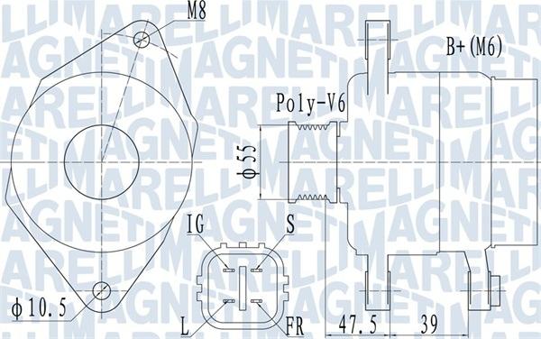 Magneti Marelli 063731942010 - Laturi inparts.fi