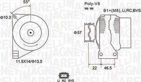 Magneti Marelli 063731958010 - Laturi inparts.fi