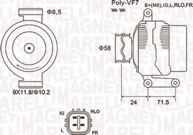 Magneti Marelli 063731965010 - Laturi inparts.fi