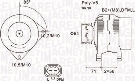 Magneti Marelli 063731960010 - Laturi inparts.fi