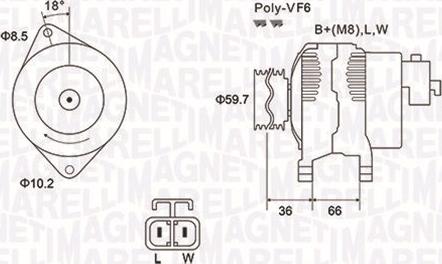 Magneti Marelli 063731901010 - Laturi inparts.fi