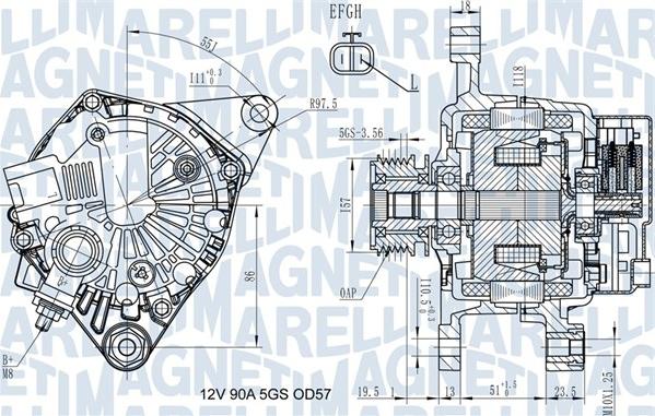 Magneti Marelli 063731938010 - Laturi inparts.fi