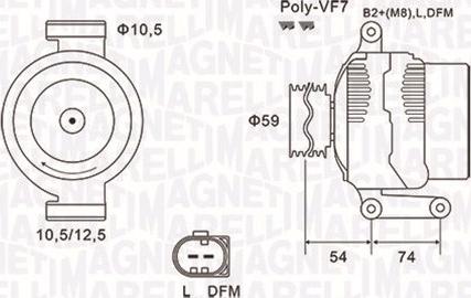 Magneti Marelli 063731922010 - Laturi inparts.fi