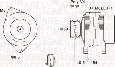 Magneti Marelli 063731927010 - Laturi inparts.fi