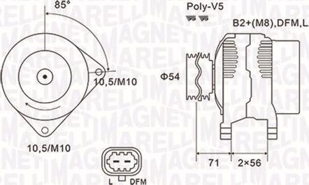 Magneti Marelli 063731973010 - Laturi inparts.fi