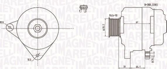 Magneti Marelli 063731972010 - Laturi inparts.fi