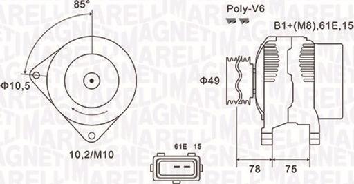 Magneti Marelli 063731591010 - Laturi inparts.fi