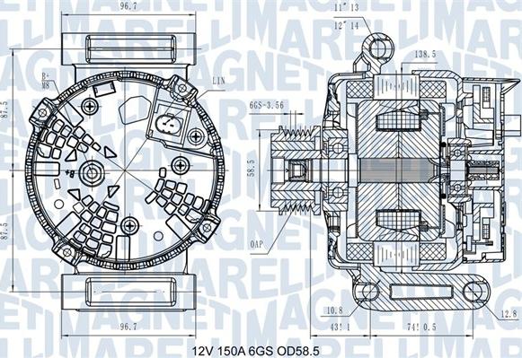 Magneti Marelli 063731546110 - Laturi inparts.fi