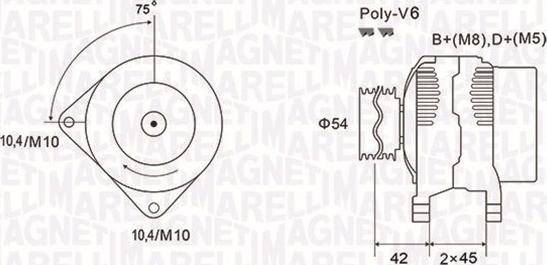 Magneti Marelli 063731564010 - Laturi inparts.fi