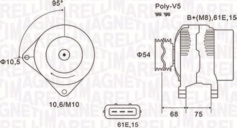 Magneti Marelli 063731584010 - Laturi inparts.fi