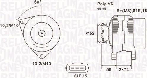 Magneti Marelli 063731580010 - Laturi inparts.fi