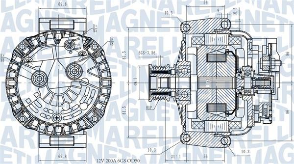 Magneti Marelli 063731531810 - Laturi inparts.fi