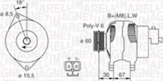 Magneti Marelli 063731521010 - Laturi inparts.fi