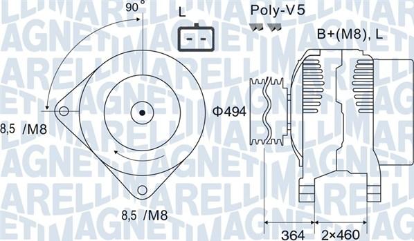 Magneti Marelli 063731645010 - Laturi inparts.fi