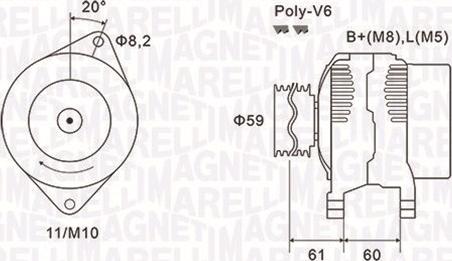 Magneti Marelli 063731643010 - Laturi inparts.fi