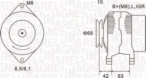 Magneti Marelli 063731600010 - Laturi inparts.fi