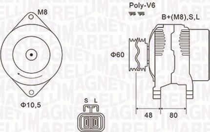 Magneti Marelli 063731607010 - Laturi inparts.fi