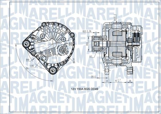 Magneti Marelli 063731618410 - Laturi inparts.fi