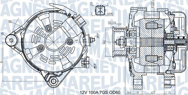 Magneti Marelli 063731613010 - Laturi inparts.fi