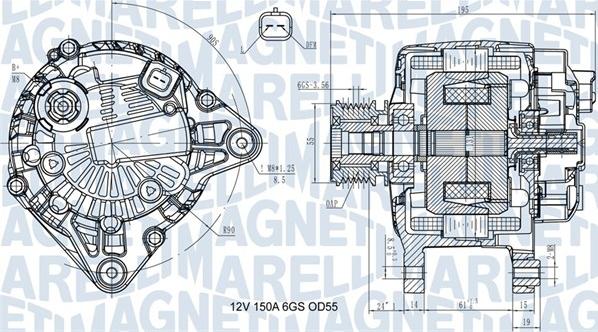 Magneti Marelli 063731617810 - Laturi inparts.fi