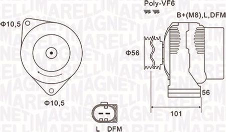 Magneti Marelli 063731689010 - Laturi inparts.fi