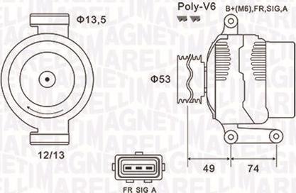 Magneti Marelli 063731635010 - Laturi inparts.fi