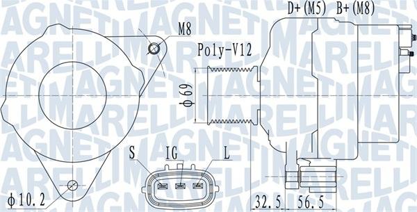 Magneti Marelli 063731633010 - Laturi inparts.fi