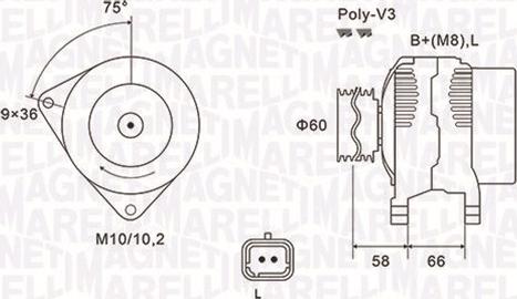 Magneti Marelli 063731637010 - Laturi inparts.fi