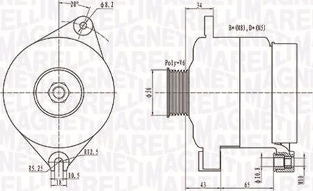 Magneti Marelli 063731086010 - Laturi inparts.fi