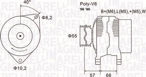 Magneti Marelli 063731036010 - Laturi inparts.fi