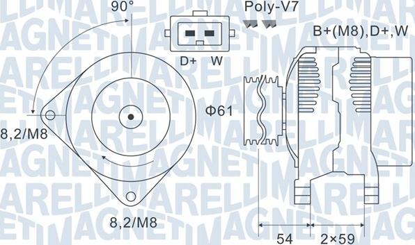 Magneti Marelli 063731143010 - Laturi inparts.fi