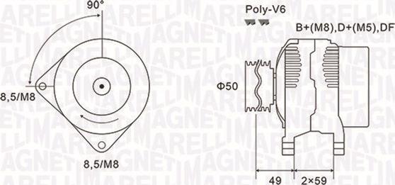 Magneti Marelli 063731147010 - Laturi inparts.fi