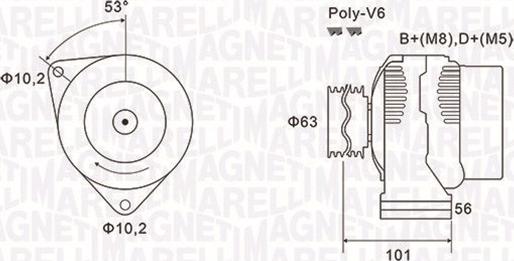 Magneti Marelli 063731152010 - Laturi inparts.fi