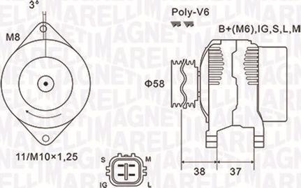 Magneti Marelli 063731889010 - Laturi inparts.fi