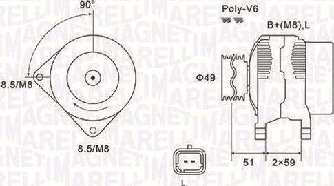 Magneti Marelli 063731881010 - Laturi inparts.fi