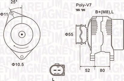 Magneti Marelli 063731837010 - Laturi inparts.fi