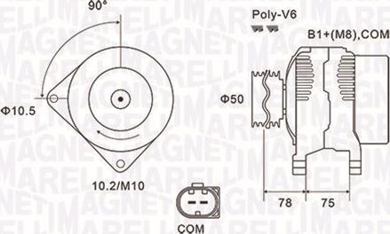 Magneti Marelli 063731825010 - Laturi inparts.fi