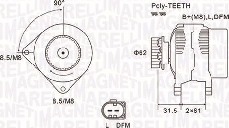 Magneti Marelli 063731820010 - Laturi inparts.fi