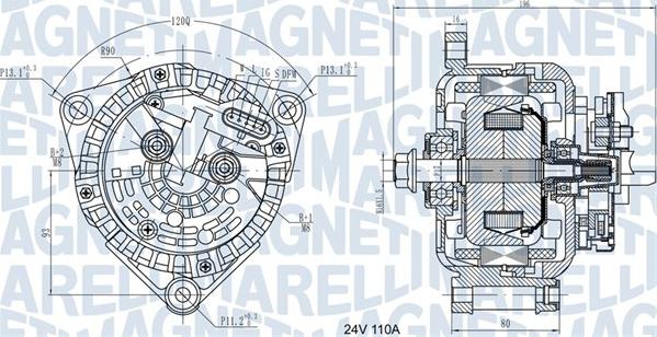 Magneti Marelli 063731871010 - Laturi inparts.fi