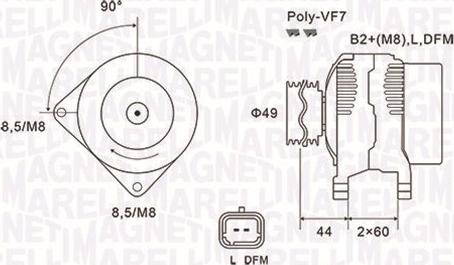 Magneti Marelli 063731877010 - Laturi inparts.fi