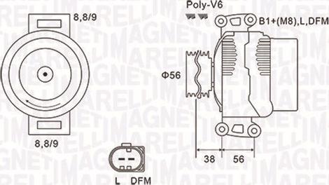 Magneti Marelli 063731754010 - Laturi inparts.fi