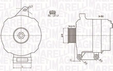 Magneti Marelli 063731780010 - Laturi inparts.fi