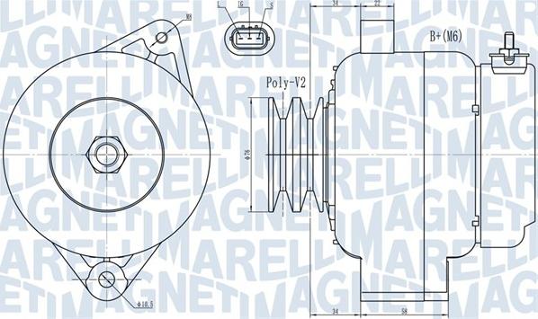 Magneti Marelli 063731724010 - Laturi inparts.fi